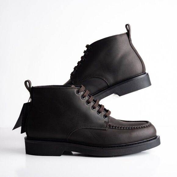 Massimo Dutti Mens Leather Lace Up Ankle Boots Brown US 10 EU 43 New 2056/450 main image 6